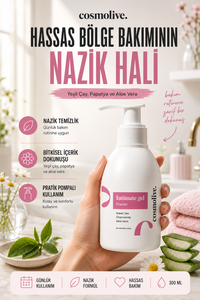 İntim Yıkama Jeli 300ml Genital Bölge Koku Giderici Batık Giderici Aloe Vera & Papatya