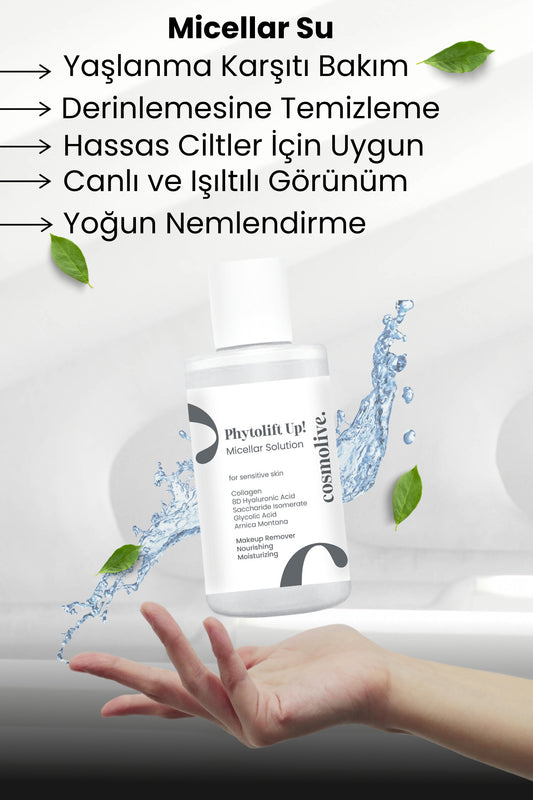 Cosmolive Makyaj Temizleyici Glikolik Ve Hyaluronik Asit Nemlendirici Micellar Su